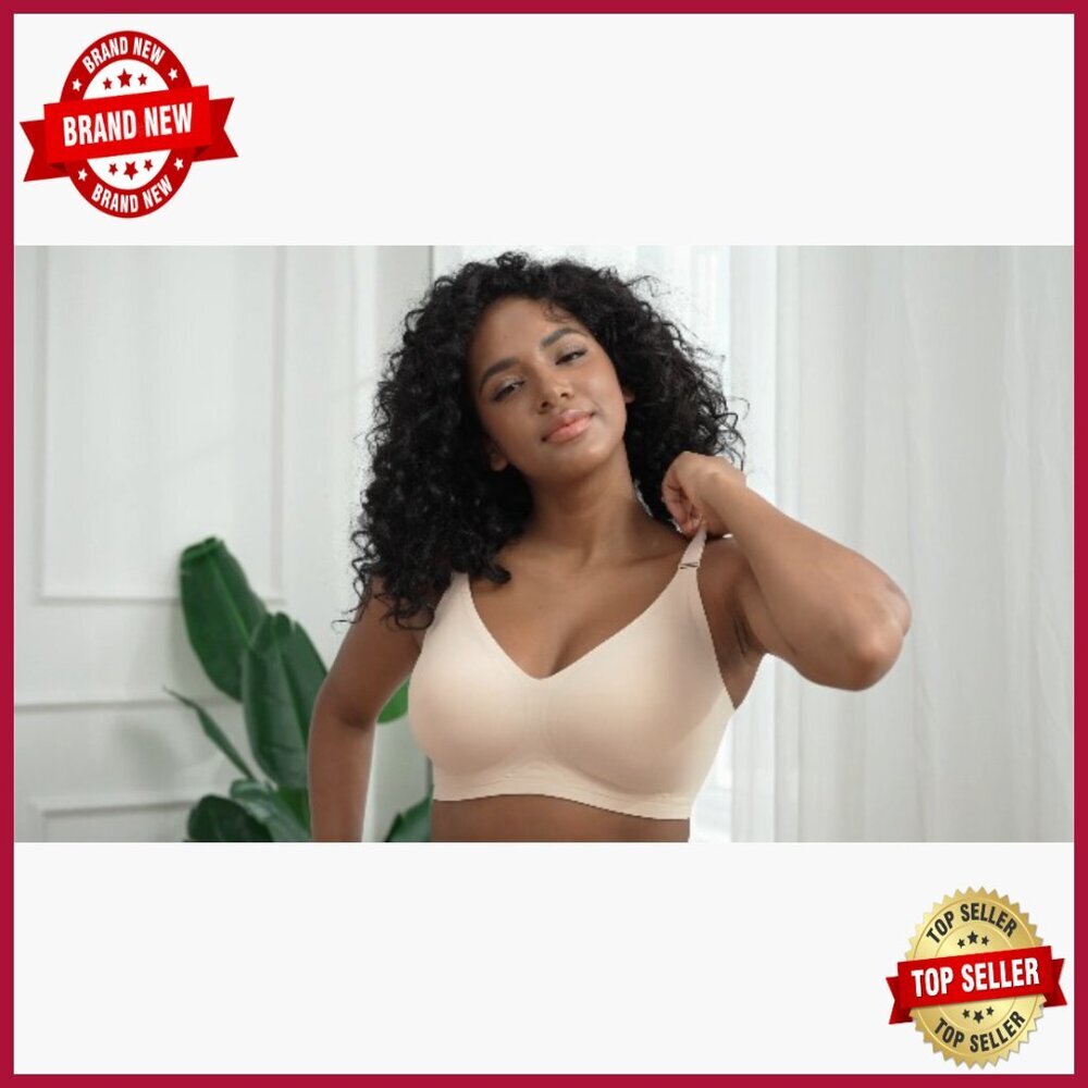 Seamless Wireless Full Coverage Bra Soft Support Regular Plus Size - Picture 7 of 7
